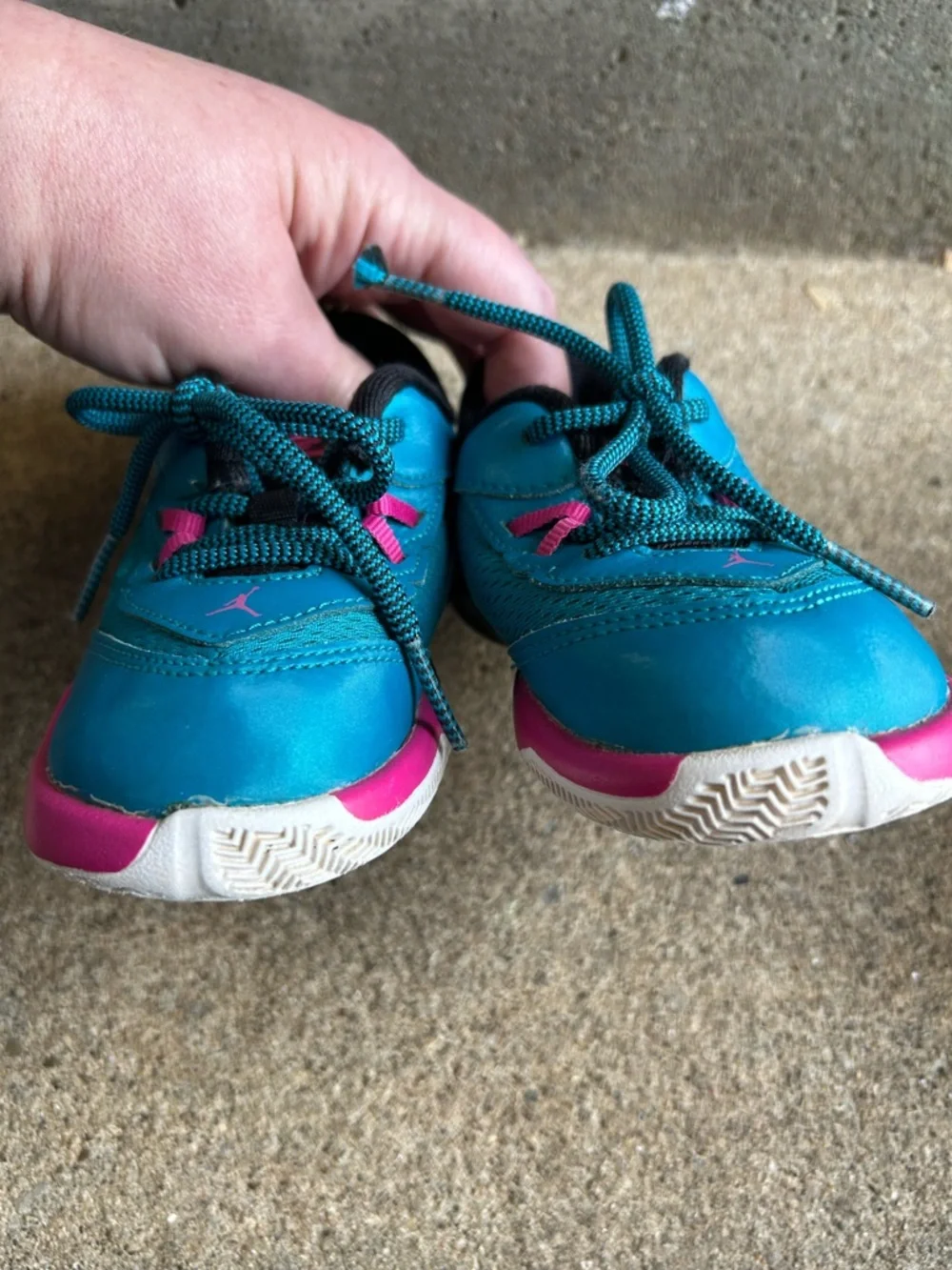 Nike Air Jordan Size 6C CP3 VIII 8 Teal Pink Black Toddler Baby‎ Shoes